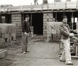 Baustelle des neuen Klubheims 1978